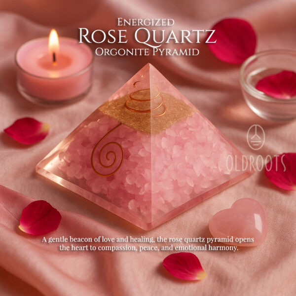 Energized Rose Quartz Orgonite Pyramid
