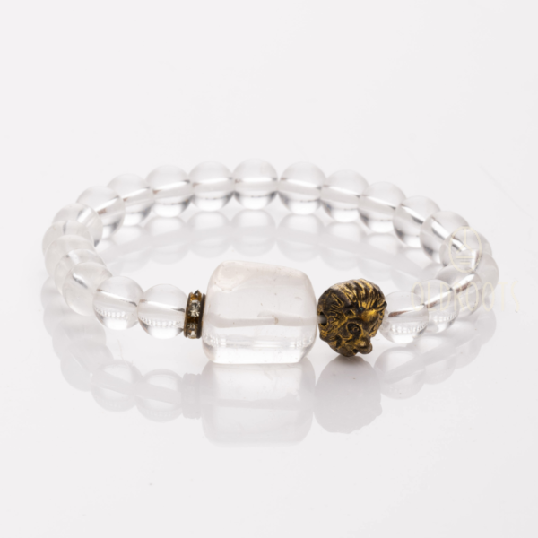 Natural Clear Quartz (Sphatik) Bracelet - Image 3