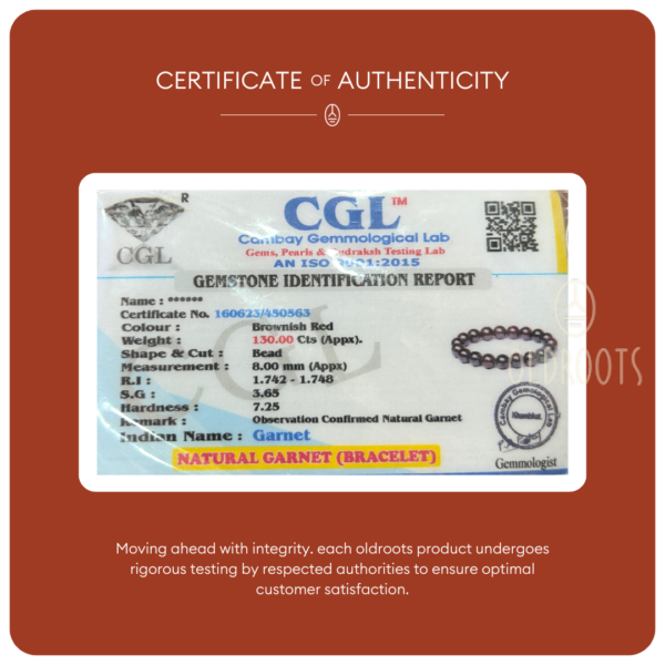 Natural Garnet Bracelet - Image 3