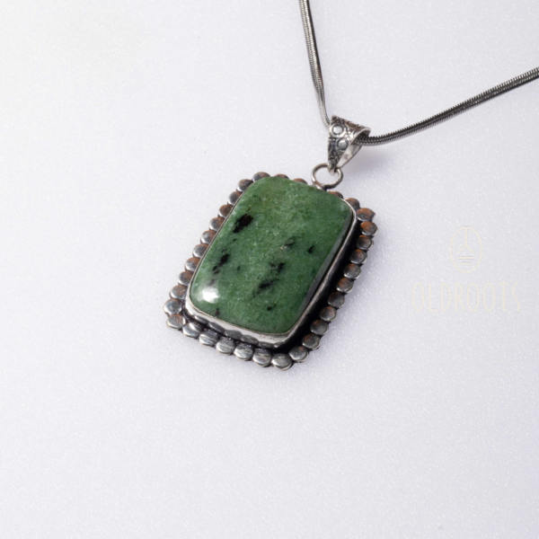 Natural Ruby Zoisite Pendant in Rectangle Shape - Image 3