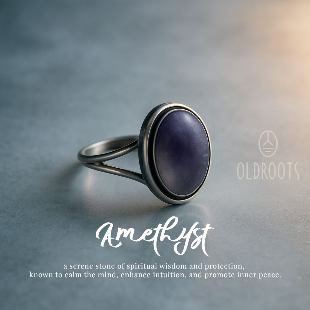 Amethyst Oval-Shaped Amethyst Stone Ring - Image 1