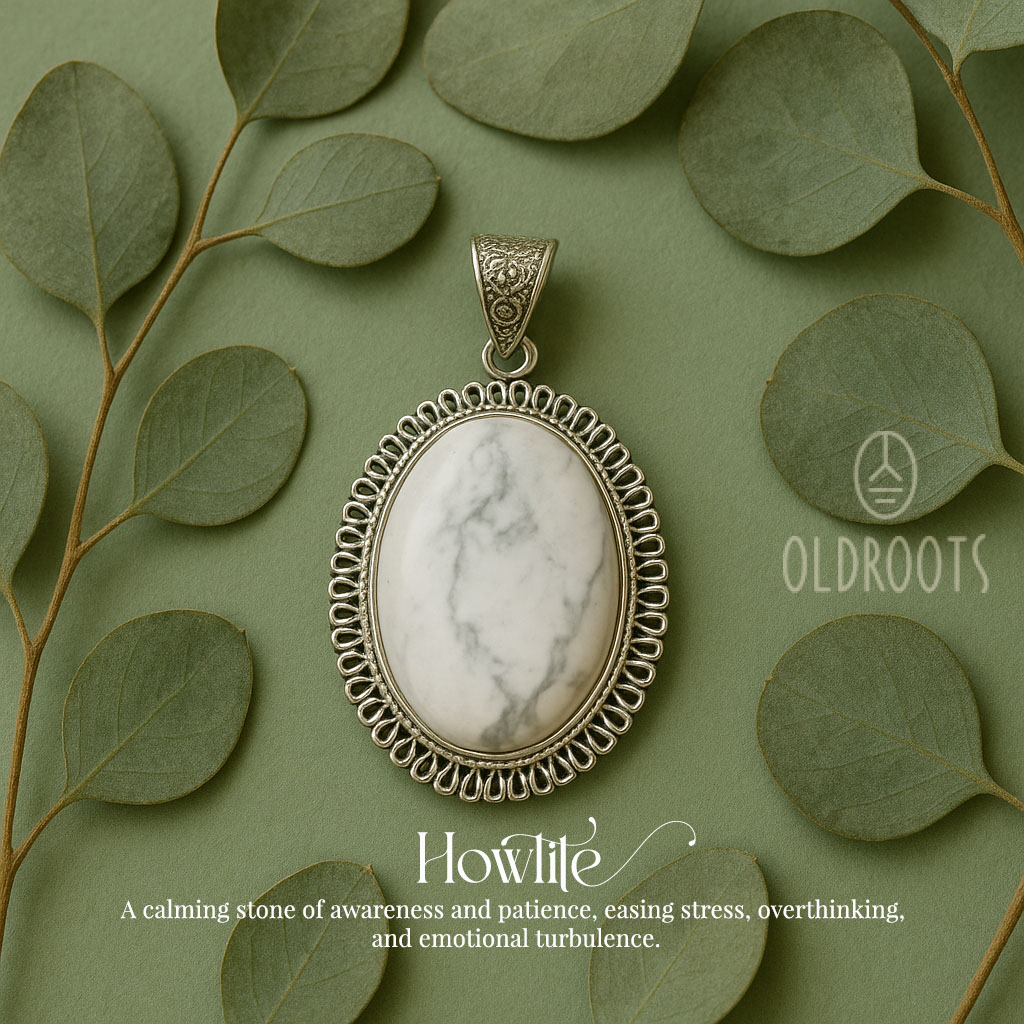 Howlite2 Natural Howlite Pendate - Image 1