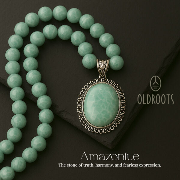 Natural Amazonite Beads Mala