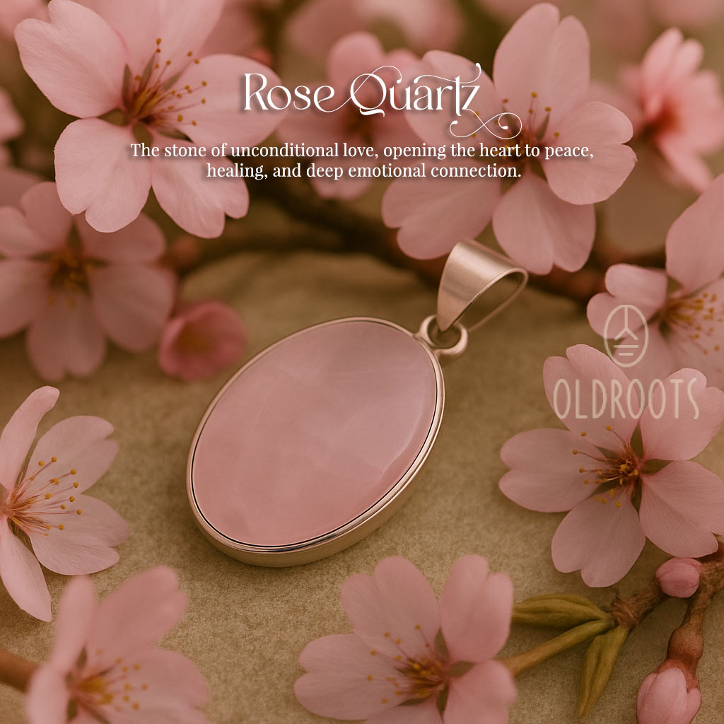 Rose Quartz4 Natural Rose Quartz Pendant - Image 1