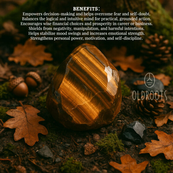 Oval-Shaped Tiger Eye Alloy Ring - Image 2