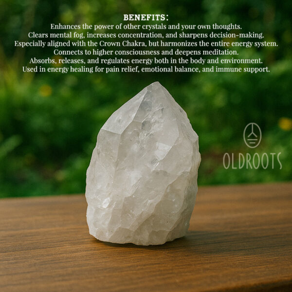 Natural Clear Quartz Diamond Cut Ring - Image 2