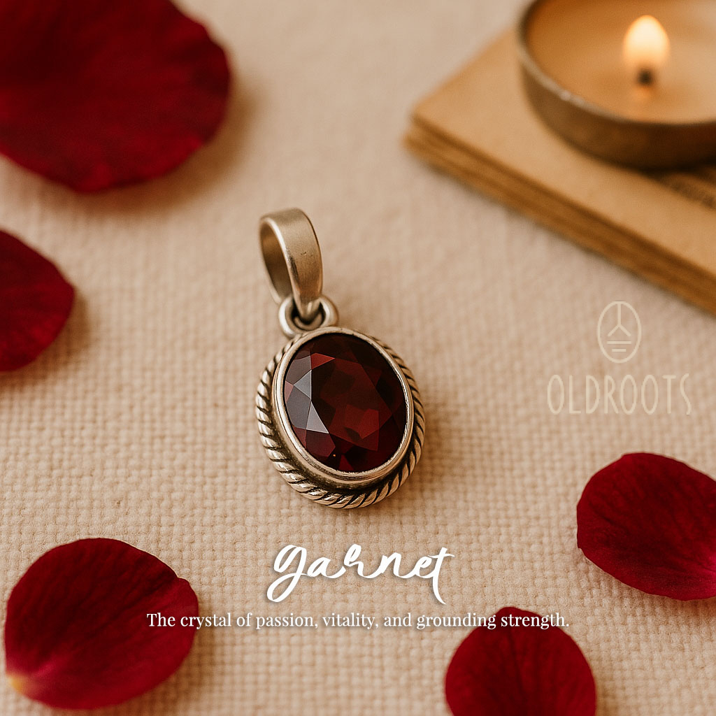 Garnet Natural Garnet Pendant - Diamond Cut - Image 1