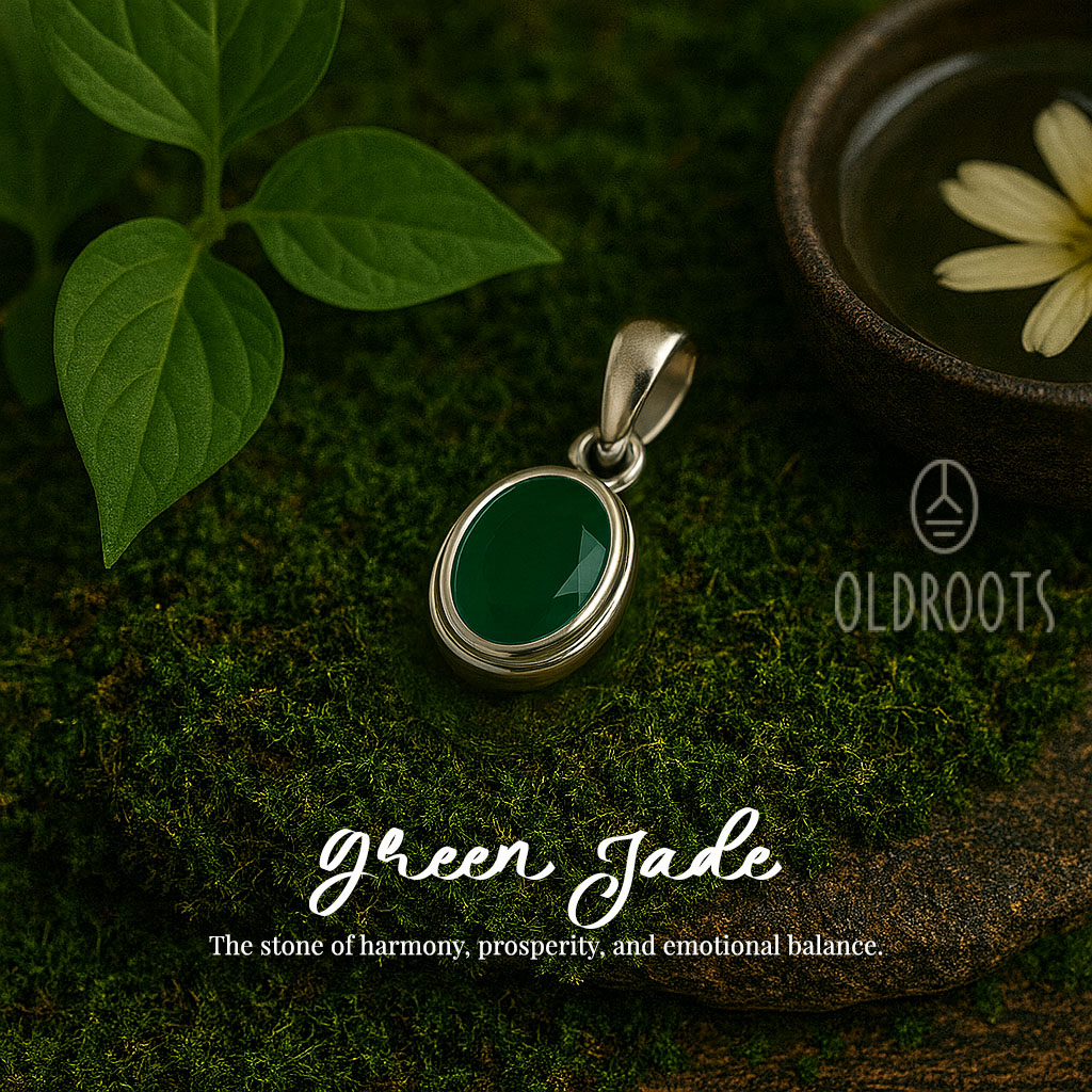 Green Jade Natural Green Jade Pendant - Diamond Cut - Image 1