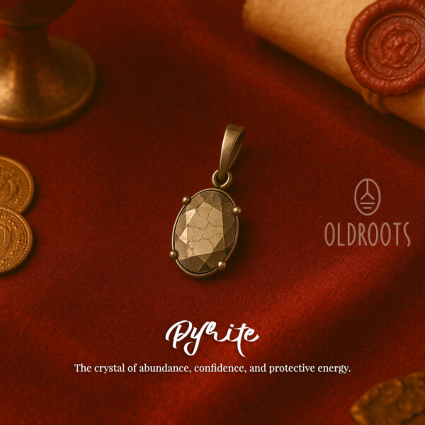 Natural Pyrite Pendant - Diamond Cut